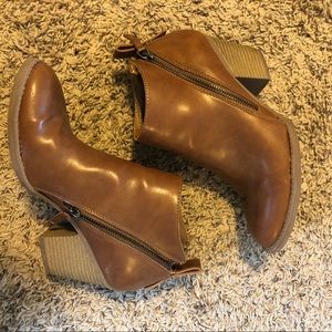 Heeled Brown Booties